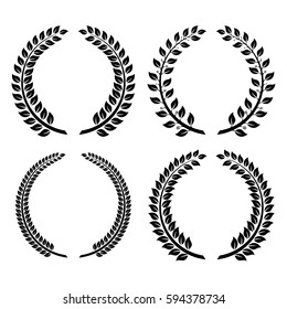 Vector logo in the Greek style wreath of ears.