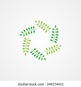 Vector logo green branches