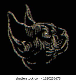 The Vector logo Halloween cat for tattoo or T-shirt design or outwear.  Cute print style cat background. This hand drawing would be nice to make on the black fabric or canvas.