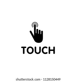 Vector logo hand with finger symbol character template