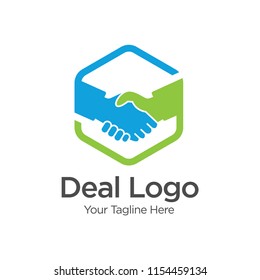 Design-Vorlage für das Design von Logo-Handshake-Logos in Vektorgrafiken