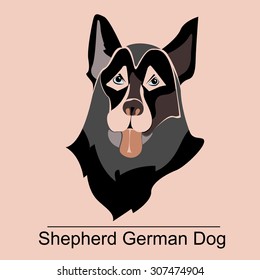  Vector logo head of the German Shepherd dog. It's good for pet shop, pet house, pet clinic, dog care, or other pet activity.
