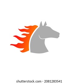 Vector Logo Head Horse Flame Stock Vector (Royalty Free) 2081283541