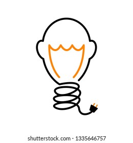 Vector logo. Head Lamp idea