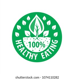 vector logo healthy eating