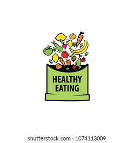 vector logo healthy eating