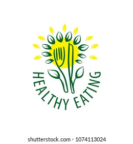 vector logo healthy eating