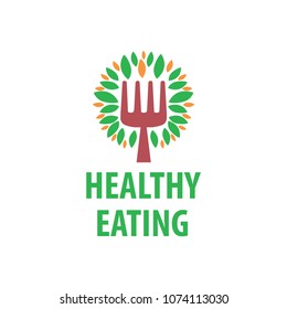 vector logo healthy eating