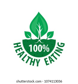vector logo healthy eating