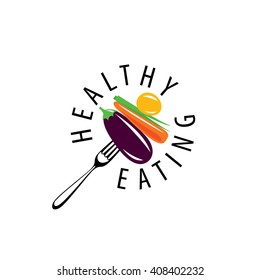 vector logo healthy eating