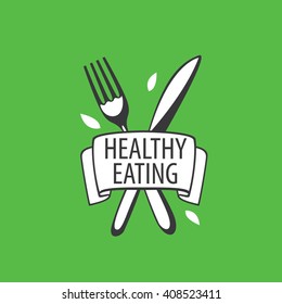 vector logo healthy eating