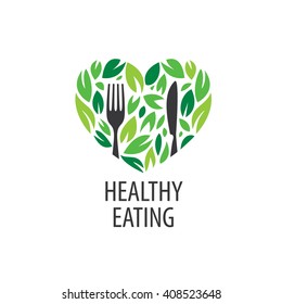vector logo healthy eating