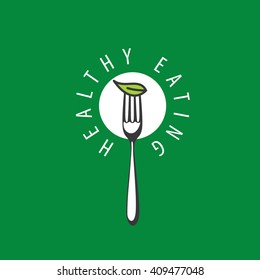 vector logo healthy eating