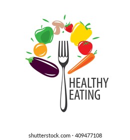 vector logo healthy eating