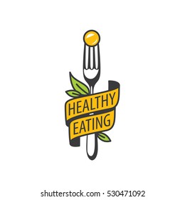 vector logo healthy eating
