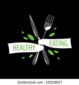 vector logo healthy eating