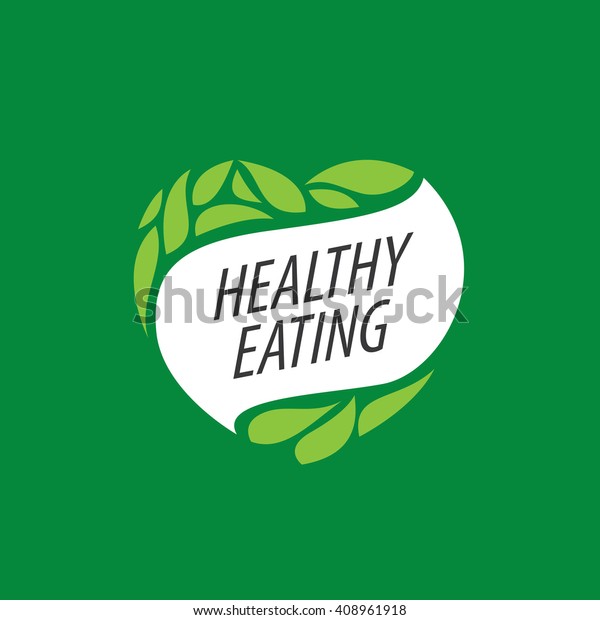 Vector Logo Healthy Eating Stock Vector (Royalty Free) 408961918