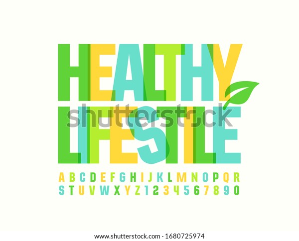 Vector Logo Healthy Lifestyle Decorative Leaf Stock Vector (Royalty ...