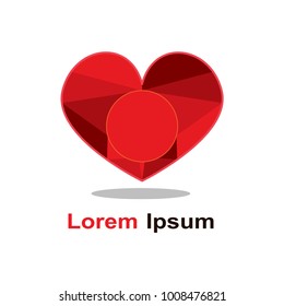 vector logo heart on white backgrounds