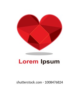 vector logo heart on white backgrounds