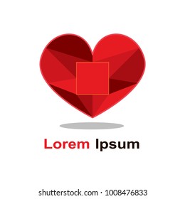 vector logo heart on white backgrounds