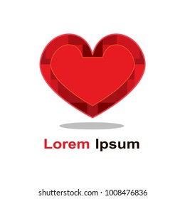 vector logo heart on white backgrounds