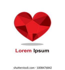 vector logo heart on white backgrounds