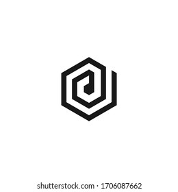 vector logo hexagon with the shape of the letter "D" modern, unique, and clean, branding, brand, company