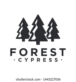 vector logo hipster minimalist pine forest