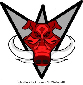 Vector logo hog head icon of gamer community