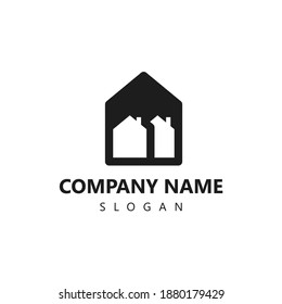 Vector Logo Home Design Simple
