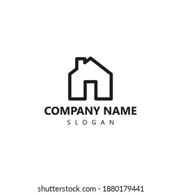 Vector Logo Home Design Simple