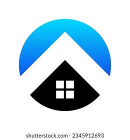 Vector logo home gradient colorful style