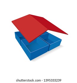 Vector logo home with rooms. concept of house assistance, real estate and housing