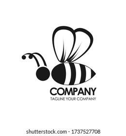 Vector Logo honey bee. Design Logo. vector