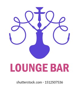 Vector logo for a hookah room, lounge bar, cafe.