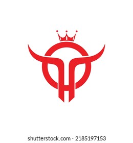 vector Logo of horns, horns and crowns.