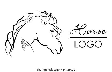 Vector logo Horse sign 