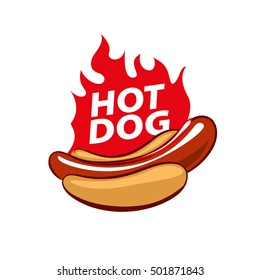 vector logo hot dog