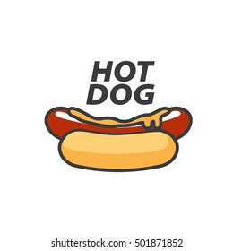 vector logo hot dog