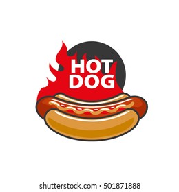 vector logo hot dog