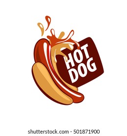 vector logo hot dog