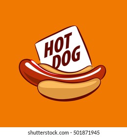 vector logo hot dog