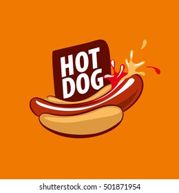 vector logo hot dog