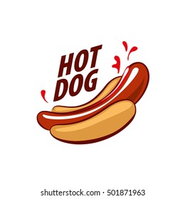 vector logo hot dog