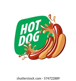 vector logo hot dog