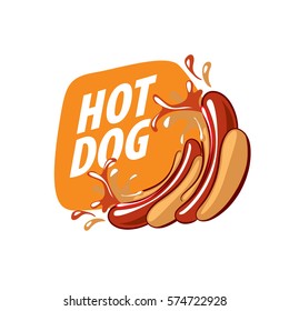 vector logo hot dog