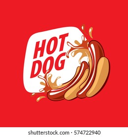 vector logo hot dog