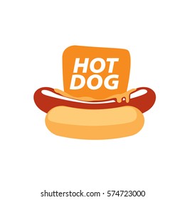 vector logo hot dog