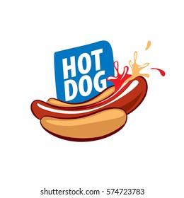 vector logo hot dog
